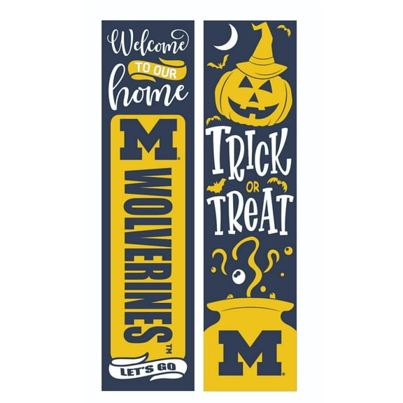 Michigan Wolverines 47" Double Sided Halloween Leaner Fan Sign