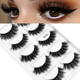 thumbnail image 2 of 5 pares de maquillaje de pestañas postizas largas suaves hechas a mano naturales de moda, 2 of 2