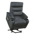 thumbnail image 6 of Electric Power Lift Recliner Chair for Elderly, Reclining Chair with Massage and Heat, Lounge Chair with 3 Positions, 2 Side Pockets, Cup Holders and USB Charge Ports, Gray, 6 of 7
