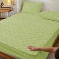 thumbnail image 6 of Fitted Sheet, Protective Cover, Mattress Pad, Breathable Non-Slip, for Home Hotels, Cotton Quilted Topper | Green KTFgvq, 6 of 8