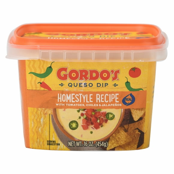 Gordo's Homestyle Queso Cheese Dip, 16 oz, Refrigerated Dip