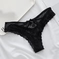 thumbnail image 4 of Gibobby Calzones de encaje para mujer Sexy encaje cintura bragas algodón mujer ropa interior Tanga(Negro,M), 4 of 5