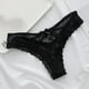 thumbnail image 4 of Gibobby Calzones de encaje para mujer Sexy encaje cintura bragas algodón mujer ropa interior Tanga(Negro,M), 4 of 5