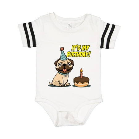 

Inktastic It s My Birthday Pug Gift Baby Boy or Baby Girl Bodysuit