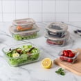 thumbnail image 5 of Cook with Color 12-Piece Glass Food Storage Container Set with Lids, Airtight & Leakproof, Taupe, 5 of 5