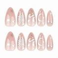 thumbnail image 6 of Star Moon Press on Nail Almond Fake Nail Glossy Stick on Nail Full Cover False Nail Acrylic Stick on Nail for Womens, 6 of 6