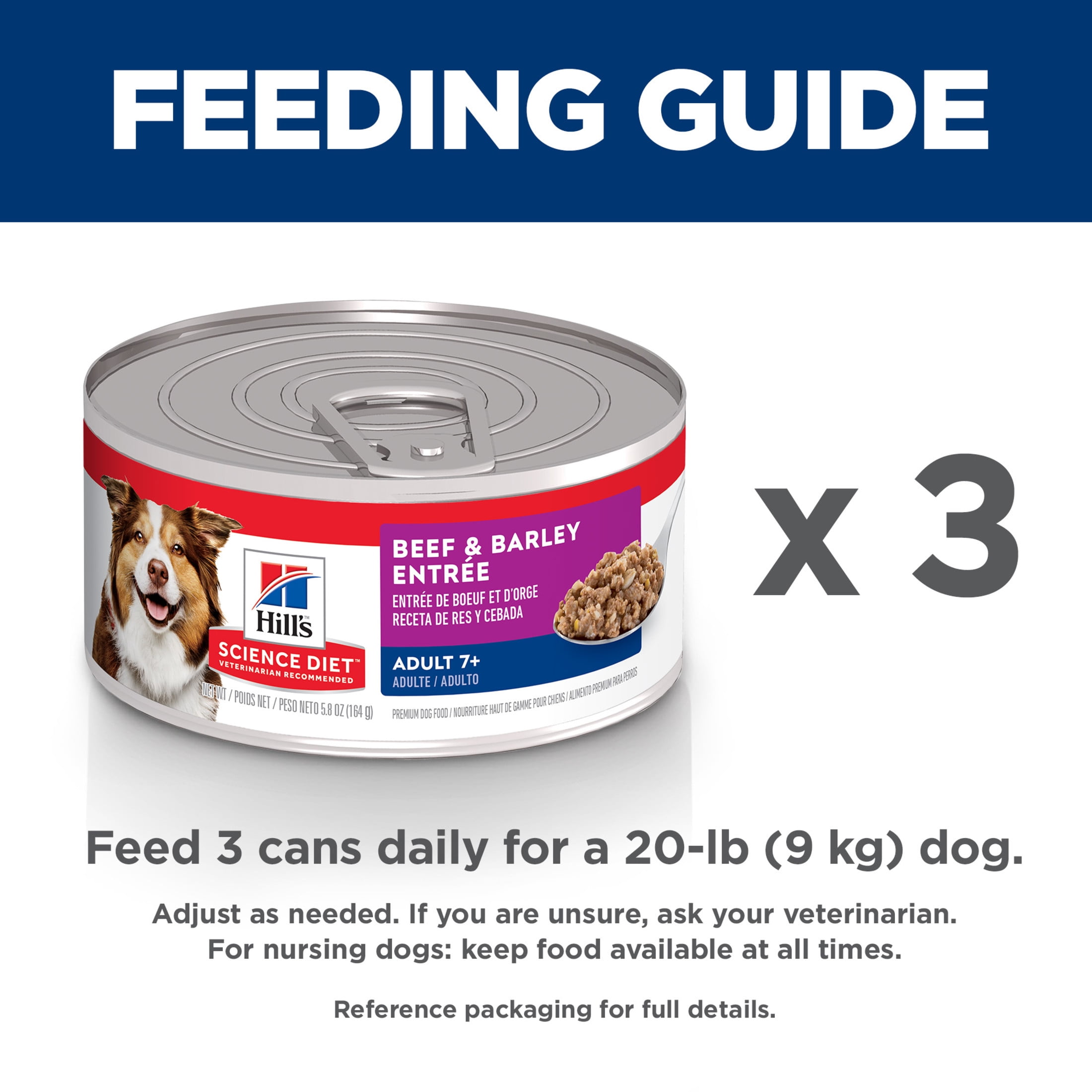 Hill's Science Diet Beef & Vegetables Wet Dog Food for 7+ Senior Dogs, 12.8oz Can 12pk