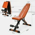 thumbnail image 4 of Wonder Maxi Adjustable Weight Bench Strength Training Foldable Workout Bench Up to 700 lbs (Brown), 4 of 5