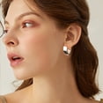 thumbnail image 4 of Lancharmed Silver Plated Women's Earrings,Triangular Geometry Earring Gifts for Wife, 4 of 7