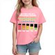 thumbnail image 1 of Tops de Manga Corta Linda para Niños Niños Y Niñas con Impresión Gráfica, Tee Casual de la Temporada Escolar, Tela Suave Transpirable para Jugar, 1 of 9