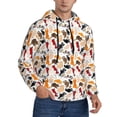 thumbnail image 2 of Pofeuu Cute Cats Print Mens Casual Hooded Collar Drawstring Hoodies Pullover Sweatshirts Casual Long Sleeve Shirts-Small, 2 of 7