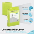 thumbnail image 6 of ½ Inch 3 Ring Binder .5 inch Green Clear View Cover with 2 Inside Pockets, Colored School Supplies Office and Home Binders – by Enday, 6 of 7