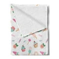 thumbnail image 2 of Ice Cream Soft Flannel Fleece Throw Blanket, Continuous Sweets Lollipop Romantic Pastel Colors, Cozy Plush for Indoor and Outdoor Use, 50" x 70", Blush Multicolor, by Ambesonne, 2 of 5
