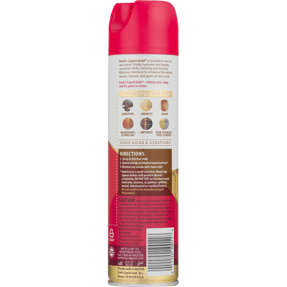 Scott S Liquid Gold Wood Care Aerosol Surface Protection 10oz Scott S Liquid Gold Wood Care Aerosol Surface Protection 10oz