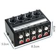 thumbnail image 4 of 4 Channel Stereo Audio Mixer Support Input and Output Mini Passive Stereo Mixer with Separate Volume Controls, 4 of 7