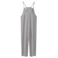 thumbnail image 5 of eczipvz Girl's Casual Sleeveless Jumpsuits Spaghetti Straps Long Overalls With Pockets Summer Clothes for Teen Girls Grey|13-14 Years, 5 of 7