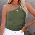 thumbnail image 1 of Top de verano con un hombro para mujer,Top con un hombro para mujer Top con un hombro para mujer Camiseta sin mangas con un hombro para mujer Diseño elevado, 1 of 6