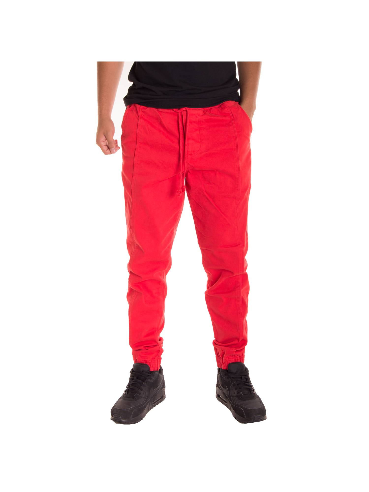 Alta Fashion Men s Casual Jogger Pants with Expandable Waist - Red ...