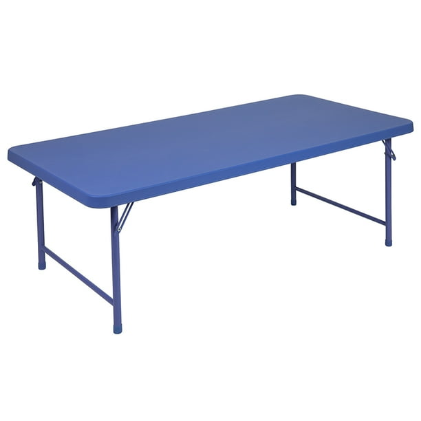 4.93Foot Kid's Blue Plastic Folding Activity Table Play Table