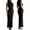 thumbnail image 3 of Women Bodycon Maxi Dress Casual Long Dresses Black S, 3 of 7