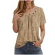 thumbnail image 1 of Camisetas de Cuello Redondo Impreso Gradiente de las Mujeres, Manga Corta Casual Top para el Uso Diario, 1 of 4