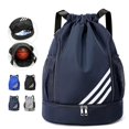 thumbnail image 5 of Waterproof Drawstring Backpack Sports Gym Bag With Shoes Compartment, Waterproof Draw String Back Bag For Men Women, 5 of 5