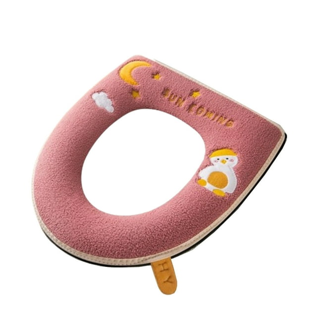 Modèle à Glissière Siège de Toilette Ménage Broderie Assise Laveuse Housse de Siège de Toilette Mignonne Laveuse Quatre Saisons Siège de Toilette Universel