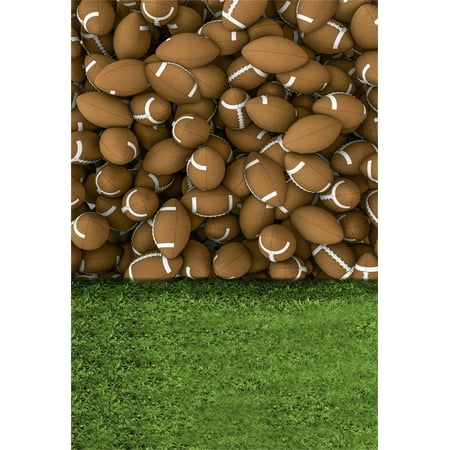 Image of HelloDecor 5x7ft Girl Photography Studio Backdrops Toddler Photo Shoot Background Rugby Wall Blurry Grass Floor Children Boy Kid Artistic Portrait Sports Event Scene Video Props Digital