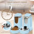 thumbnail image 5 of Automatic Cat Feeder and Water Dispenser with Stainless Steel Bowl Dog Gravity Food Feeder and Waterer for Small Medium Pets Puppy Kitten 1 Gallon x 2, 5 of 7
