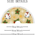 thumbnail image 2 of GZHJMY Christmas Tree Skirt Snowman Candy and Holly 30"ches for Indoor Outdoor Holiday Party Office Store Cupboard Decoration, 2 of 6