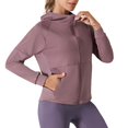 thumbnail image 1 of yoeyez Vêtements de Protection Solaire pour Femmes Upf 50+ à Manches Longues, Chandail à Capuchon à Fermeture à Glissière, Maillot Dermoprotecteur à Séchage Rapide, Léger pour la Course, Veste de Randonnée Athlétique, Chandail de Soleil Violet, G, 1 of 5