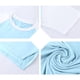 thumbnail image 3 of Blusas y camisas de manga corta y cuello redondo para hombre. Blusa de manga corta con cuello redondo, elástica, de color liso y empalmada., 3 of 4