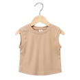 thumbnail image 5 of LYMAYTER Kids Baby Girls Summer Outfits Sleeveless Solid T-Shirt Flare Pants Toddler Casual Bell-Bottoms Suit for 1-10T, 5 of 10