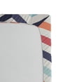 thumbnail image 2 of Ambesonne Chevron Fitted Sheet, Zigzag Lines Stripes, Queen Size, Blue Orange Red, 2 of 2