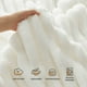 thumbnail image 3 of Manta de cama para cama, tamaño king, supersuave y acogedora, de forro polar, color blanco, 3 of 7