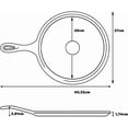 thumbnail image 4 of Round Seasoned Cast Iron Griddle - Round-Shaped, Pre-Seasoned Iron Griddle Pan - Non-Toxic,   Compatible with Stovetop, Oven, Grill, or Campfire - 10.5 Inches, 4 of 10