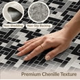 thumbnail image 6 of ODIKA Long Abstract Hallway Textured Motif Featuring Tonal Grid Entryway for King Size Bedroom, Master Suite, Under Bed, Foldable Easy Care, 6 of 7