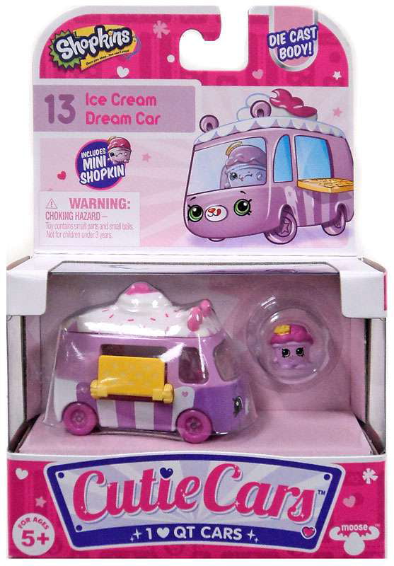 #13 Ice Cream Dream Car with Mini Shopkin New Hot Shopkins Cutie Cars