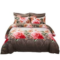 Duvet Cover Set, King Size Floral Bedding, - Rose Medley Dm708K