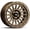 Matte Bronze, variant on RockTrix RT113 17 inch Wheel Compatible with Jeep Wrangler JK JL 17x9 5x5 Wheels (-12mm Offset, 4.5in Backspace) 5x5 PCD, 71.5mm Bore, Bronze Wheels, Also fits Gladiator JT Rims