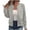 Grey, variant on VISALY Zip Up Jackets Cropped Tops Trendy Jacket Lightweight Casual Long Sleeve Outerwear Fall Fashion Loose Coat with Pockets Trendy No Hoodies Fashion Sweatshirts Lightweight Hoodie Black L