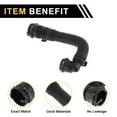 thumbnail image 4 of Unique Bargains 1 Pc Heater Hose for Land Rover Range Rover 5.0L 2010-2012 Radiator Coolant Hose Good Sealing Rubber Engine Black, 4 of 6