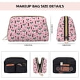 thumbnail image 5 of Naloa Cute Fox Pink Tree Leather Makeup Bag for Purse Travel, Portable Small Cosmetic Organizer for Women and Girls, Make up Bag with Zipper, 5 of 8