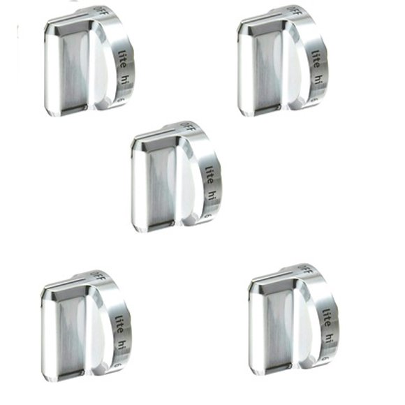 Burner Knob ( Plastic ) Compatible with Frigidaire Range 5304502763 ( 5 PCs )