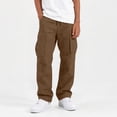 thumbnail image 6 of Efsteb 5-15 Years School Uniform Pants for Boys Cotton Baggy Drawstring Cargo Pant Elastic Waist Straight Leg Joggers Teen Back to School Trousers, Sports Outdoor ,Hiking Pants with Pockets, 6 of 8