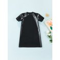thumbnail image 4 of Nituyy Robe pour Petites Filles, Motif Cœur Manches Courtes Col Rond en Cuir PU Robe une Pièce, 4 of 8