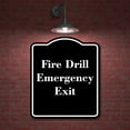 thumbnail image 2 of Fire Drill Emergency Exit BLACK Aluminum Composite Sign 20''x24'', 2 of 9