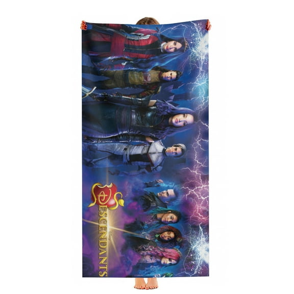 Descendants Beach Towel Microfiber Lightweight Quick Dry Absorbent Thin Compact Towels for Camping Beach Accessories 30"x60"
