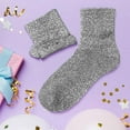 thumbnail image 2 of Fashionable Sparkly Solid Color Slouch Socks Mid Calf Hosiery Comfortable Stretch Fit For Daily Casual Wear, 2 of 5