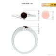 thumbnail image 4 of ANGARA Natural Bar-Set Solitaire Round Garnet Bypass Ring in 14K White Gold for Women (Size-5mm) | January Birthstone, Birthday, Anniversary, Jewelry Gift for Women | Natural Garnet Ring, 4 of 10